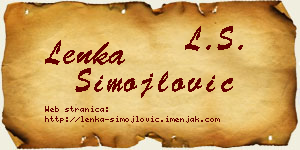 Lenka Simojlović vizit kartica